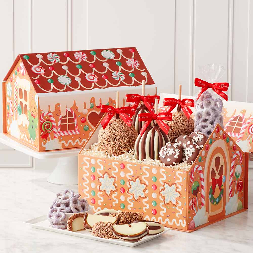 Gingerbread House Caramel Apple Gift Set