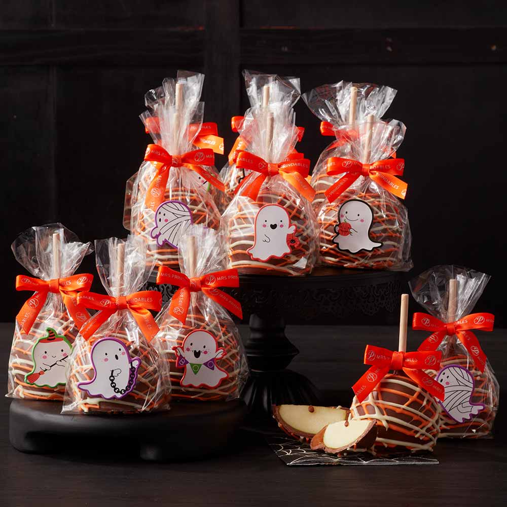 Glow-in-the-Dark Ghosties Caramel Apple Gift Set