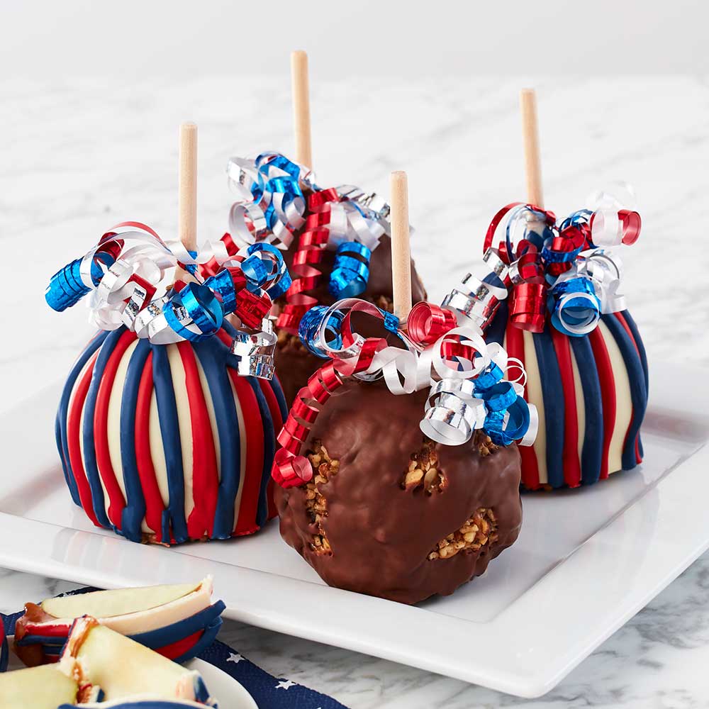 Patriotic Caramel Apple 4-Pack