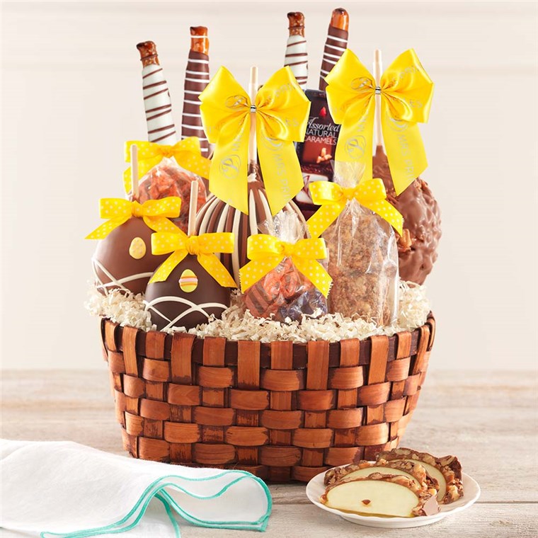 Premium Easter Caramel Apple Gift Basket Mrs Prindables
