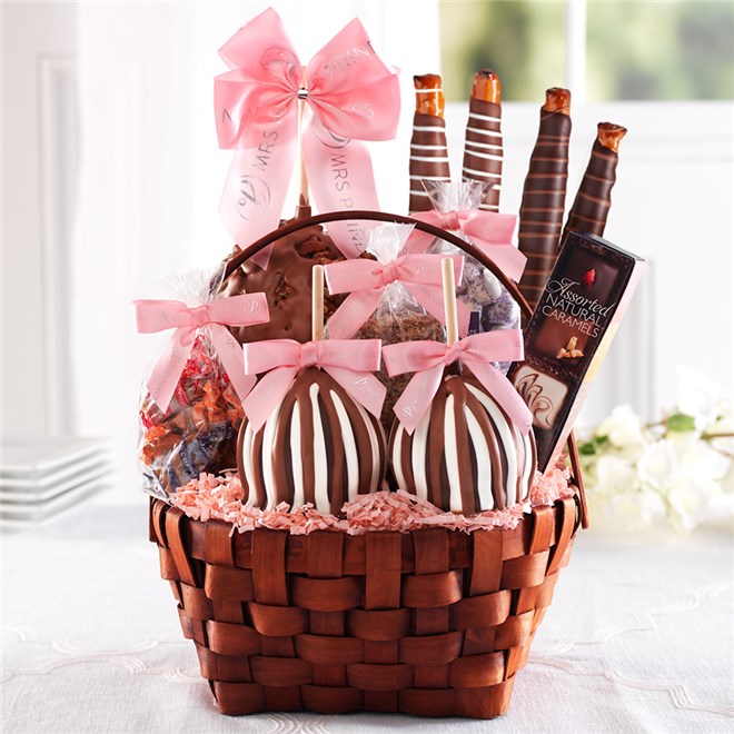 Grand Spring Caramel Apple Gift Basket Mrs Prindables