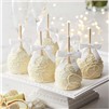 Gourmet&#32;white&#32;chocolate&#32;Petite&#32;Caramel&#32;Apples&#32;dressed&#32;as&#32;brides