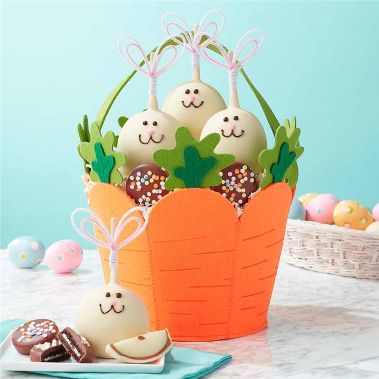 Carrot Patch Caramel Apple Gift Basket | Mrs Prindables