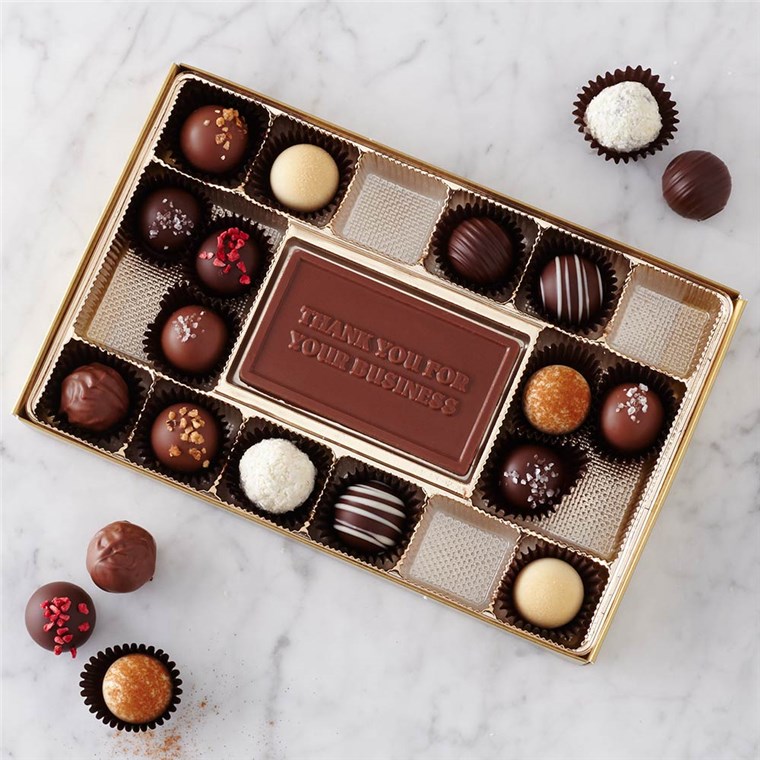 Chocolate Business Card and Truffle Assortment Mrs Prindables