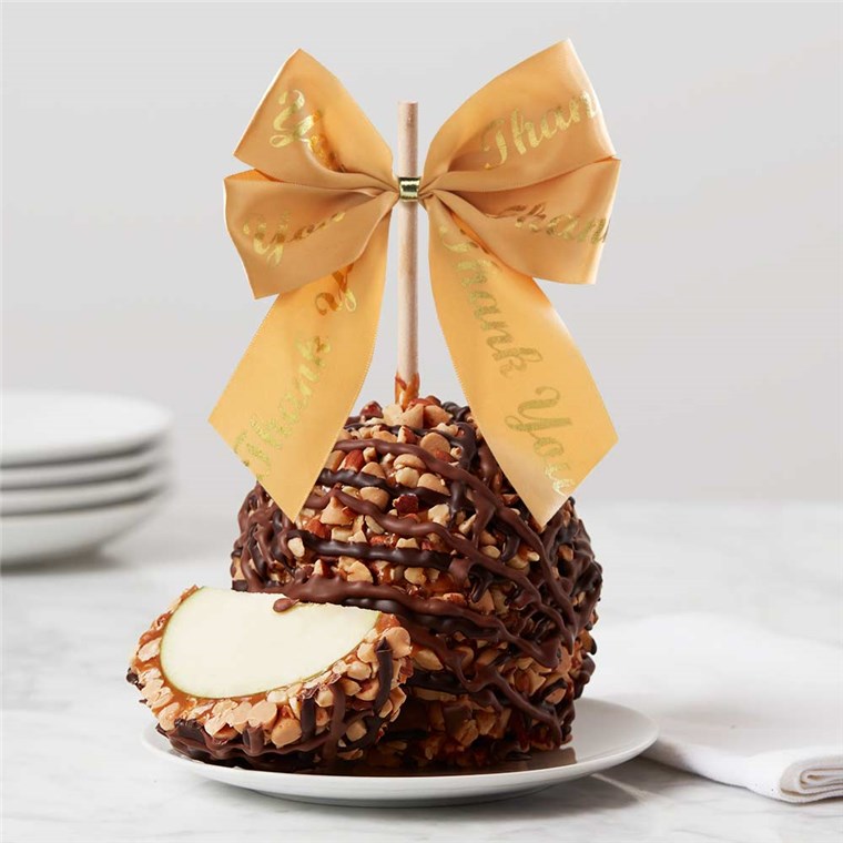 Chocolate Peanut Butter Almond Thank You Jumbo Caramel Apple Mrs