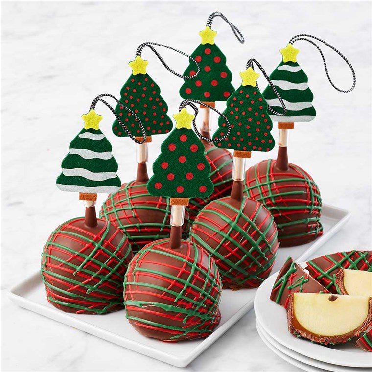 Christmas Tree Caramel Apple Gift, Set of 6 Mrs Prindables