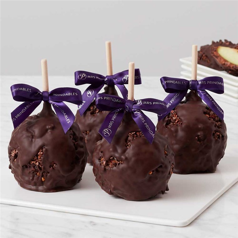Dark Chocolate Cocoa Caramel Apple 4-Pack | Mrs Prindables
