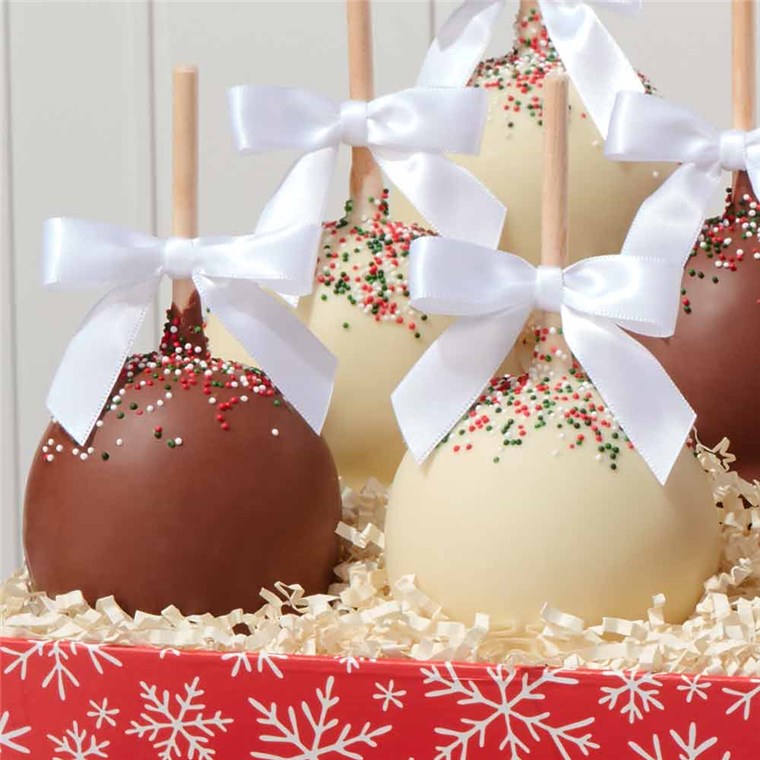 Festive Snowfall Caramel Apple & Confection Gift Tray | Mrs Prindables
