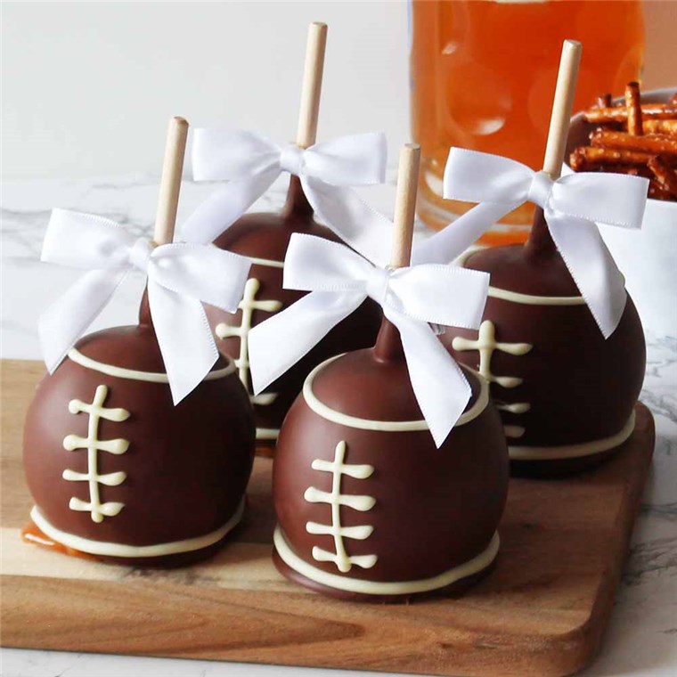 football-caramel-apple-4-pack