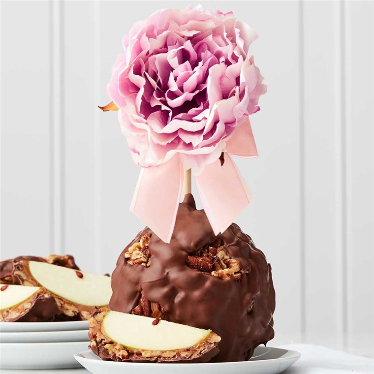 Milk Chocolate Walnut Pecan Purple Peony Jumbo Caramel Apple | Mrs