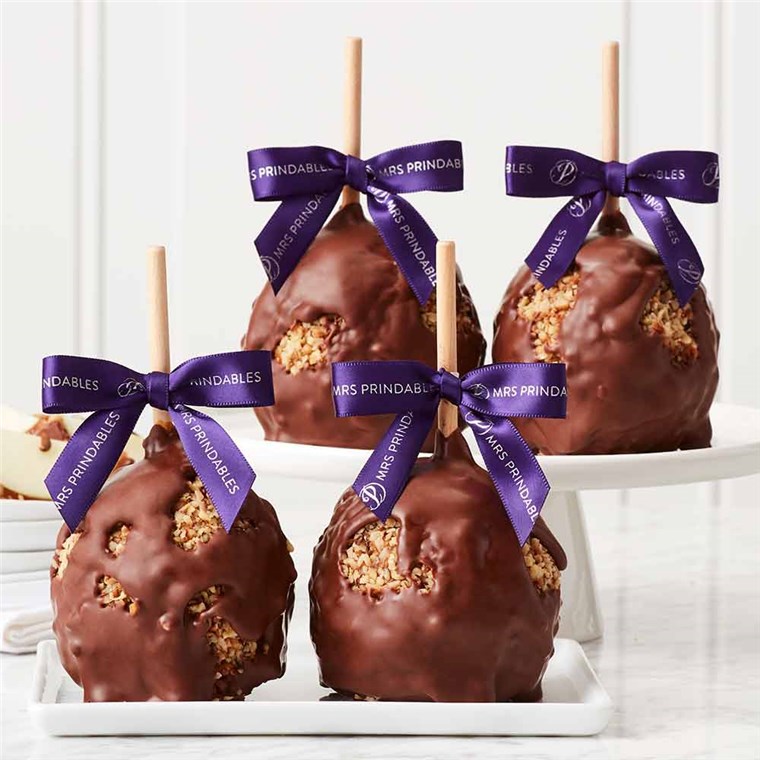 あっぷるアップル Milk Chocolate Walnut Caramel Apple 4-Pack | Mrs Prindables