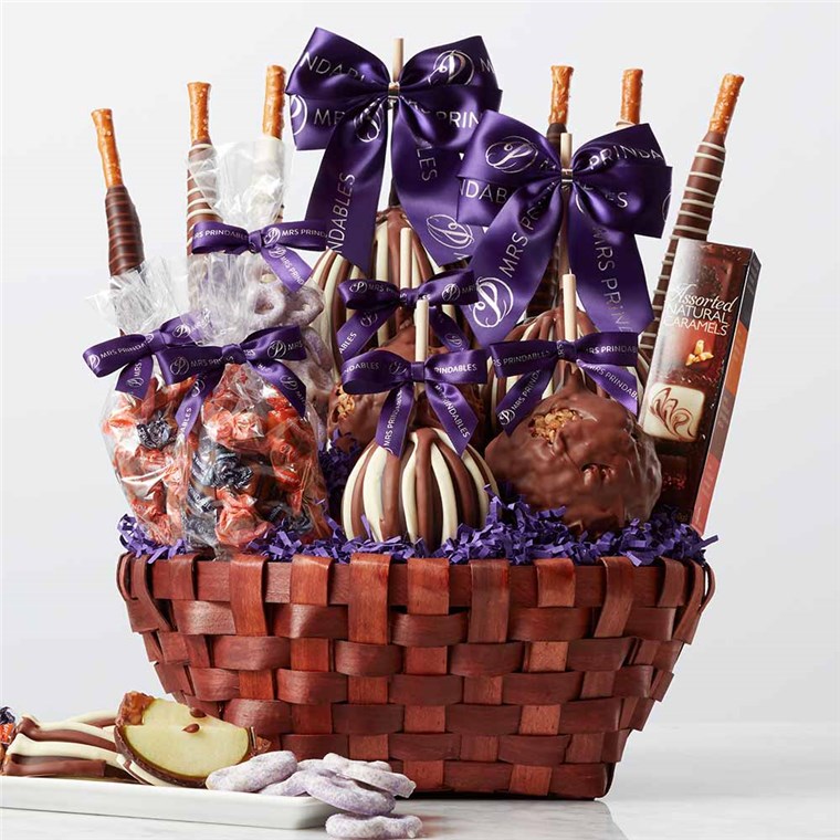 Premium Caramel Apple Gift Basket Mrs Prindables