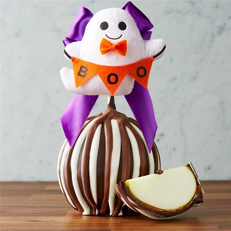 Glowy Ghost Jumbo Caramel Apple | Mrs Prindables