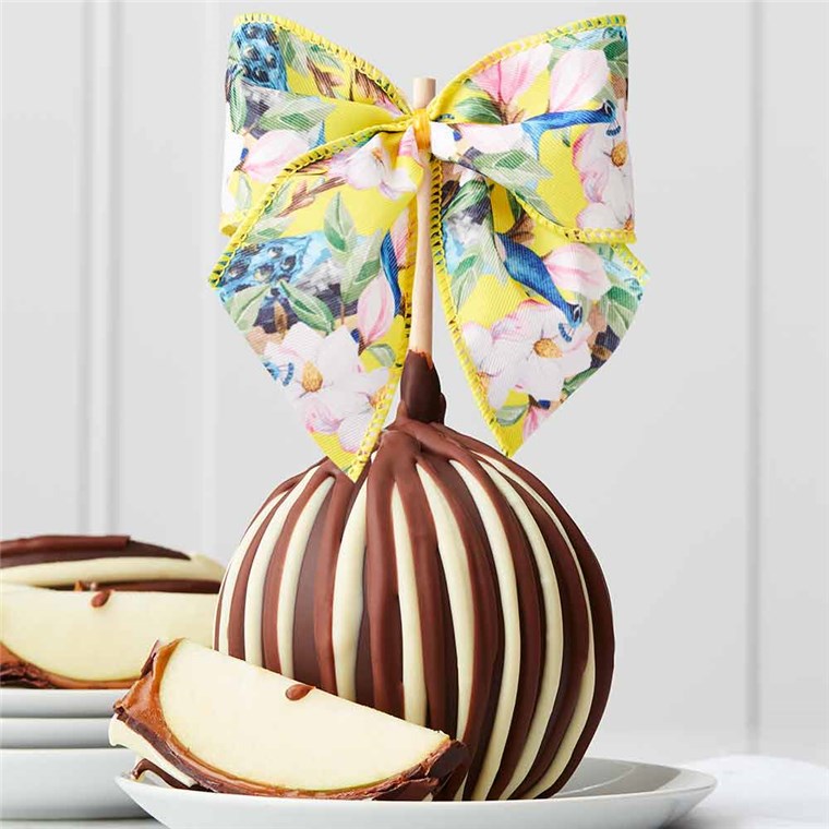 Triple Chocolate Peacock Jumbo Caramel Apple | Mrs Prindables