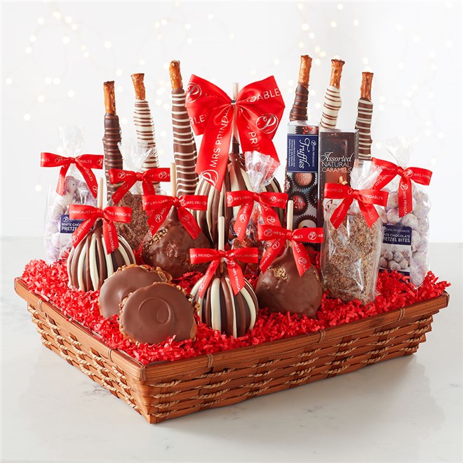 Abundant Valentine Caramel Apple Gift Basket | Mrs Prindables