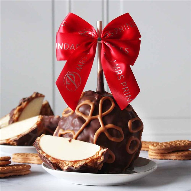 Milk Chocolate Peanut Butter Cookie Valentine Jumbo Fuji Caramel Apple