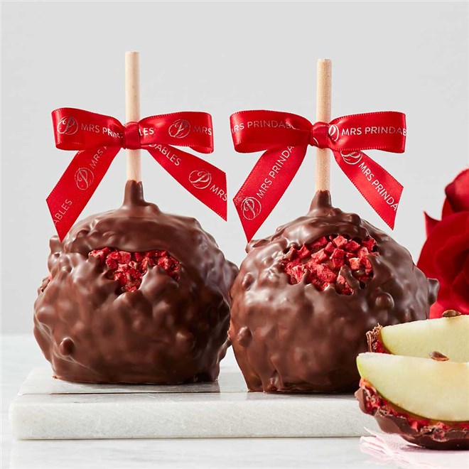 Milk Chocolate Strawberry Caramel Apple 2-Pack | Mrs Prindables