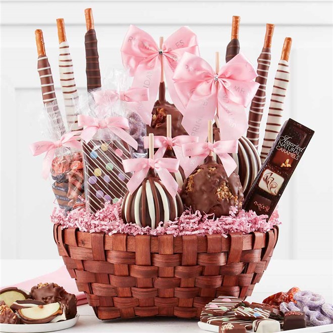 Premium Spring Caramel Apple Gift Basket Mrs Prindables