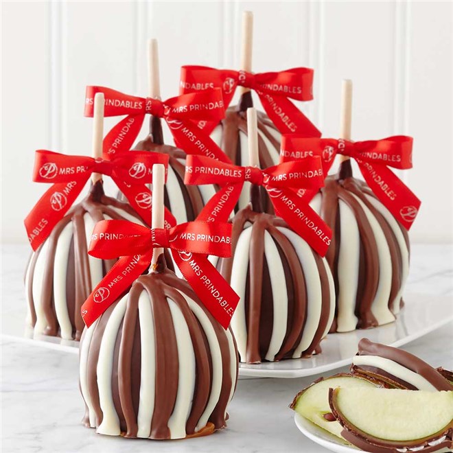 Valentine Triple Chocolate Caramel Apple 6-Pack | Mrs Prindables