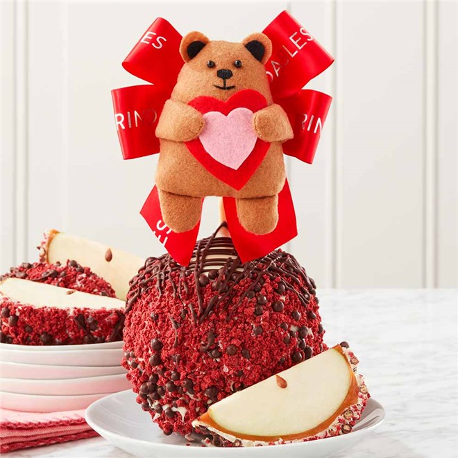 Red Velvet Love You Beary Much Jumbo Caramel Apple | Mrs Prindables