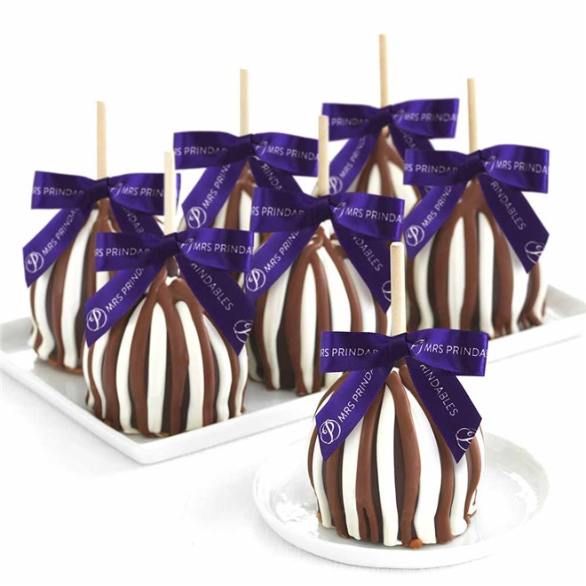 Triple Chocolate Petite Caramel Apple 12-Count Case | Mrs Prindables