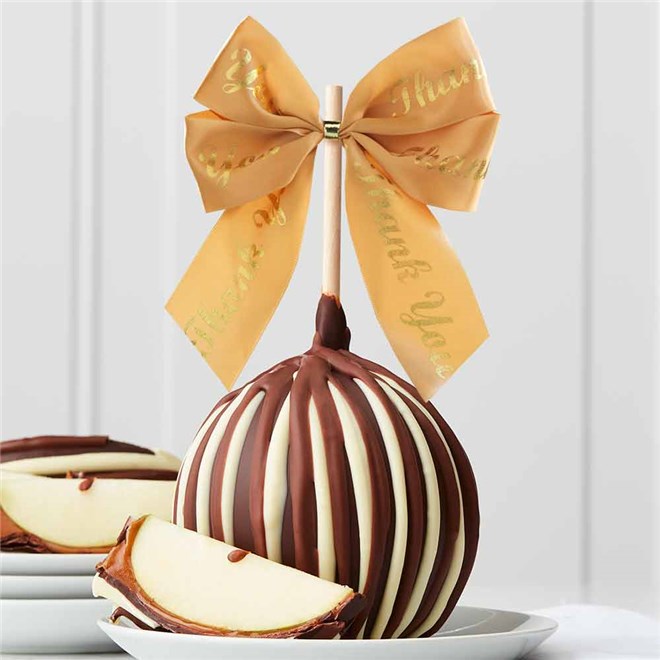 Triple Chocolate Thank You Jumbo Caramel Apple | Mrs Prindables