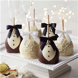 Bride and Groom Caramel Apple 12-Pack