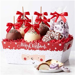 Cheeky Santa Caramel Apples & Confections Gift Tray