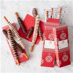 Christmas Sweater Caramel & Chocolate Dipped Pretzels Gift, Set of 3