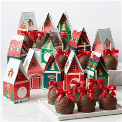 Christmas Village Caramel Apple Gift Set of 12