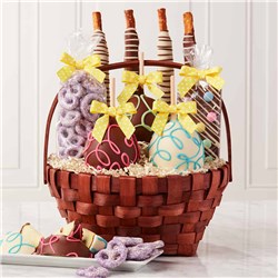 Classic Easter Caramel Apple Gift Basket