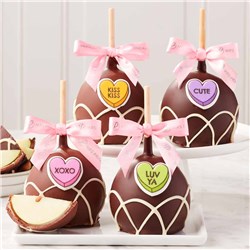 Conversation Hearts Caramel Apple 4-Pack