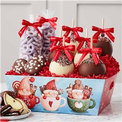Cozy Gnomes Caramel Apples & Confections Gift Tray