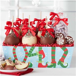 Dancing Elves Caramel Apples & Confections Gift Tray