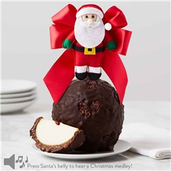 Dark Chocolate Cocoa Musical Santa Jumbo Caramel Apple