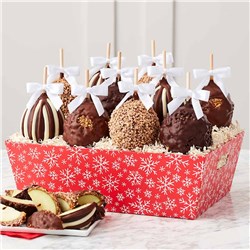 Festive Snowfall Caramel Apple Gift Tray