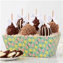 Fresh Tulips Caramel Apple Gift Tray