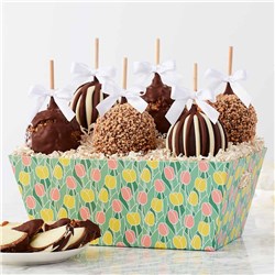 Fresh Tulips Caramel Apple Gift Tray