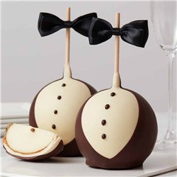 Tuxedo Jumbo Caramel Apple Set