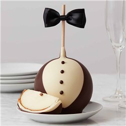 Tuxedo Jumbo Caramel Apple