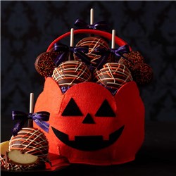 Halloween Pumpkin Caramel Apple Gift Basket