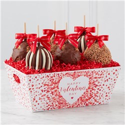 Happy Valentine's Day Caramel Apple Gift Tray