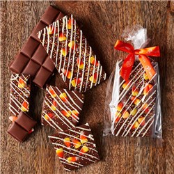 Milk Chocolate Candy Corn Bark, 4pc