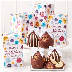 Mother’s Day Flowers Caramel Apple Gift Set