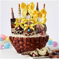 Premium Easter Caramel Apple Gift Basket