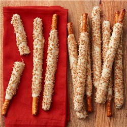 Pumpkin Spice Chocolate & Caramel Dipped Pretzels