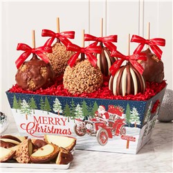 Santa's On His Way Caramel Apple Gift Tray