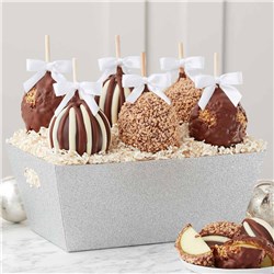 Sparkling Silver Caramel Apple Gift Tray