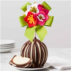 Triple Chocolate Flower Pop Jumbo Caramel Apple