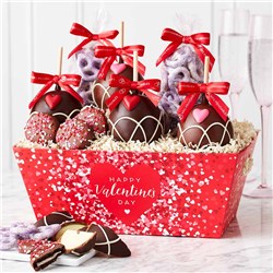 Valentine’s Day Caramel Apples & Confections Gift Tray